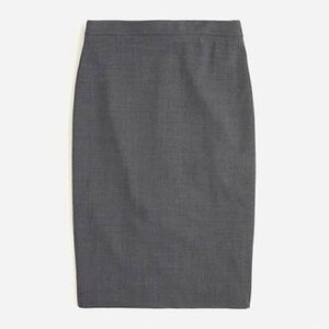 J.Crew Size 6 No 2 Pencil Skirt in Heather Dove Gray Stretch Twill